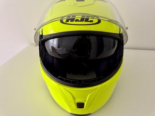 Casco moto HJC modular amarillo