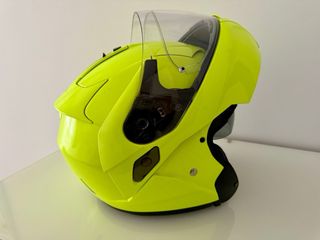 Casco moto HJC modular amarillo