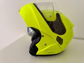 Casco moto HJC modular amarillo