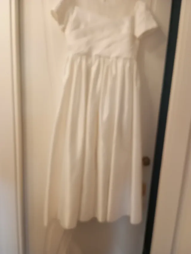 Vestido comunión niña blanco-rosa
