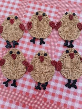 6 Posavasos Pajaritos Yute