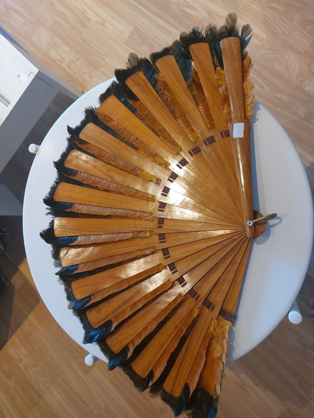 Abanico antiguo de plumas