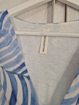 Vestido azul y blanco - Talla M