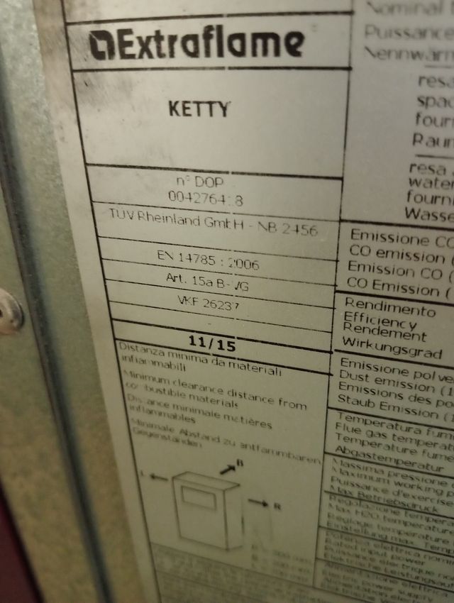 Estufa de pellet Nordica Extraflame Mod. Ketty 5.0