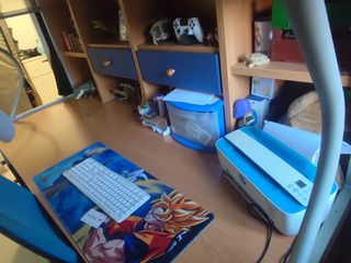 Litera juvenil con escritorio.