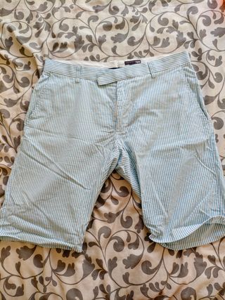 Shorts H&M rayas azul clarito