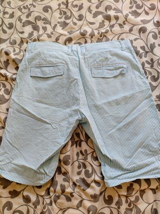 Shorts H&M rayas azul clarito