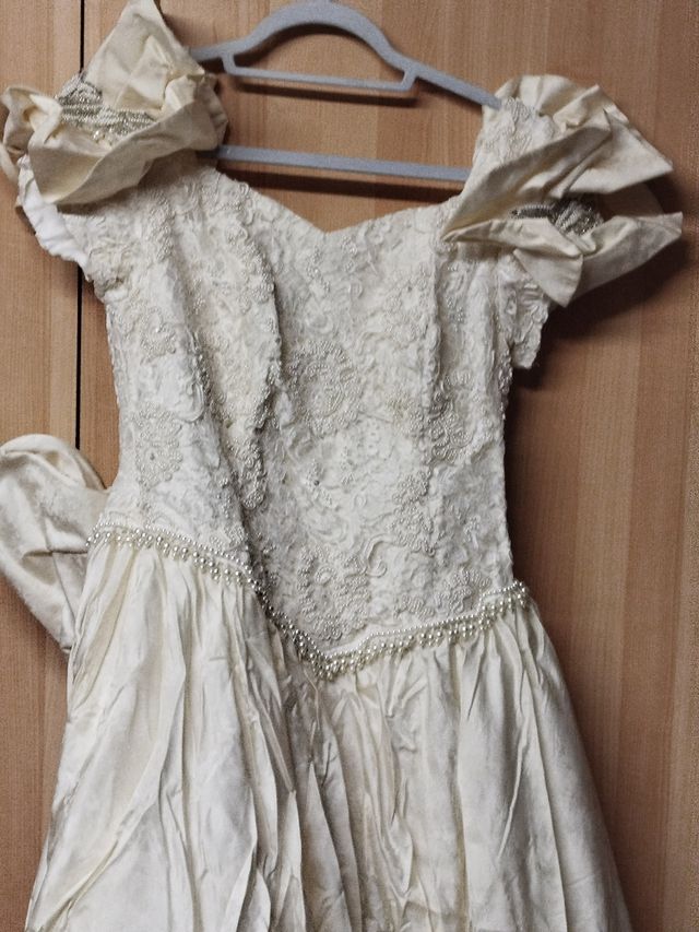 Abito sposa seta avorio vintage
