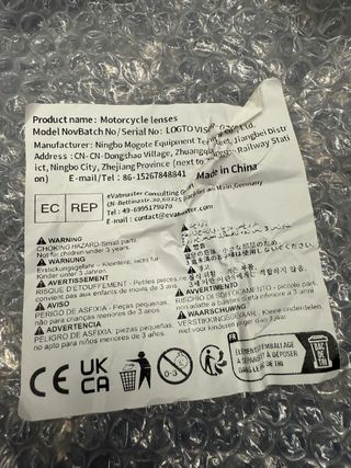 Pantalla casco moto transparente