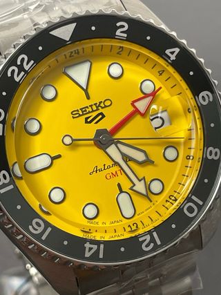 Reloj Seiko 5 Sport GMT Yellow SSK017K1 Made Japan