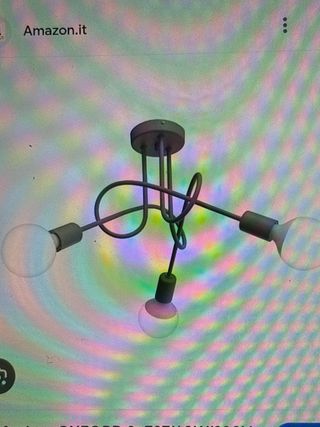 Lampada soffitto 3 luci - Nero