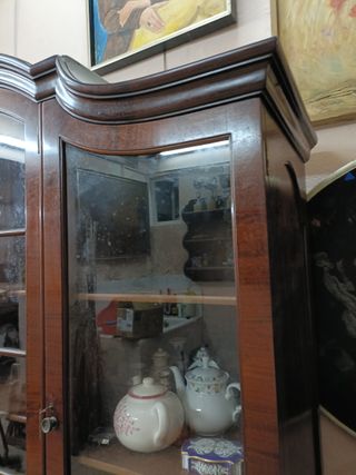 Vitrina inglesa madera caoba