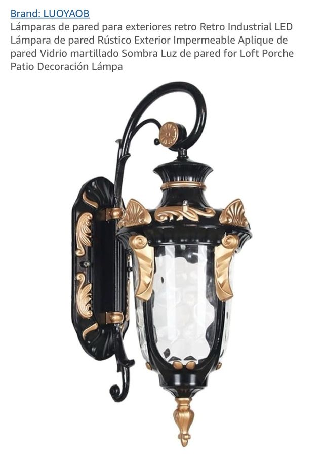 Lampara pared Retro Industrial LED LUOYAB