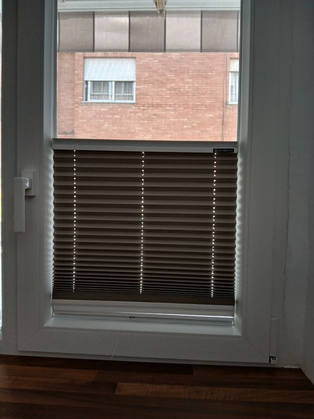 Estores plisados grises x3