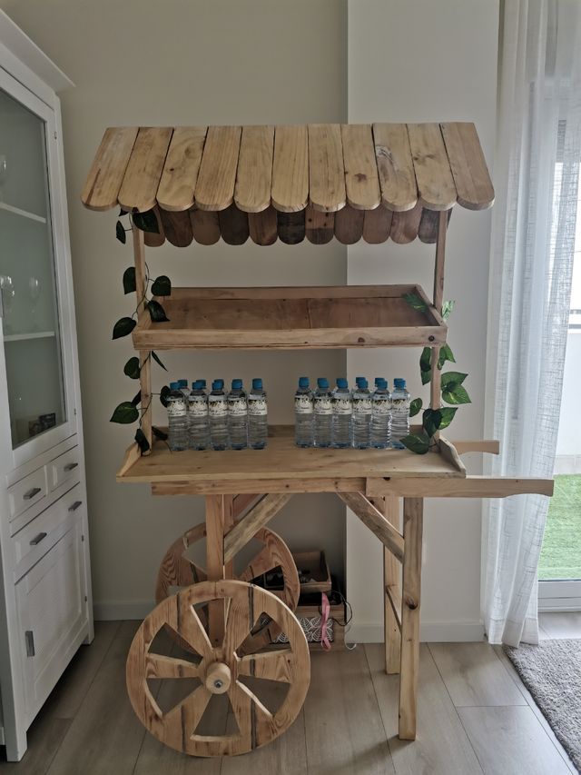 Venta Carrito madera chuches - rústico