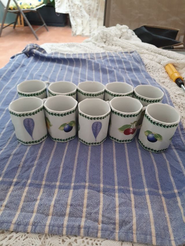 10 Tazas porcelana - café