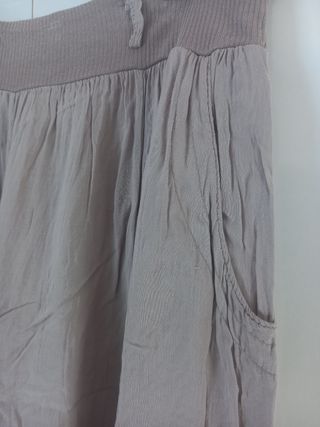 Falda midi marrón claro hippie 