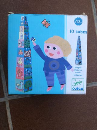 Cubos apilables Djeco (10 cubos)