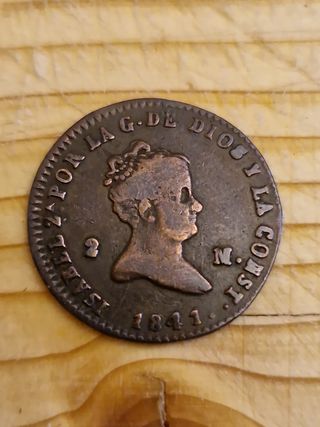 1 moneda de España de 1841.Isabel II