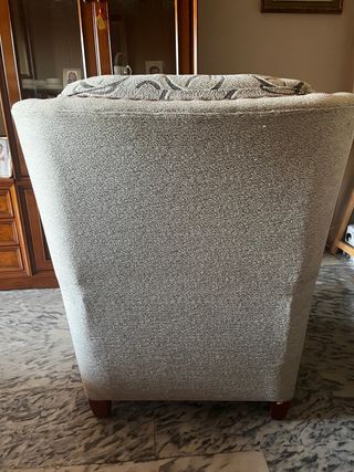 Sillón beige y gris