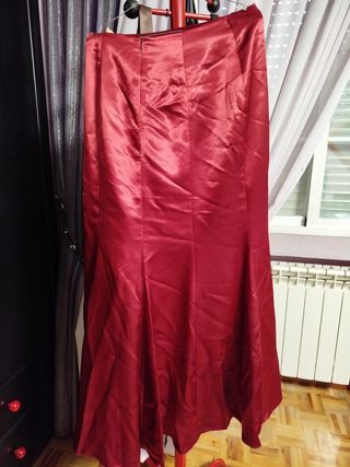 Vestido fiesta burdeo - Talla 42