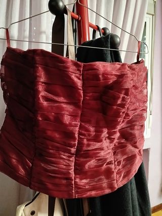 Vestido fiesta burdeo - Talla 42