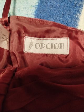 Vestido fiesta burdeo - Talla 42