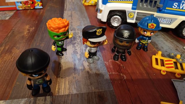 Playmobil: Policía - Furgoneta y Helicóptero.