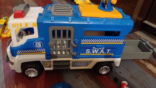 Playmobil: Policía - Furgoneta y Helicóptero.