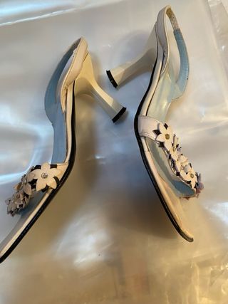 Sandalias Sybilla beige y azul