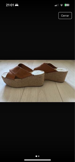 Sandalias plataforma marrón