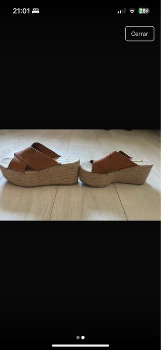 Sandalias plataforma marrón