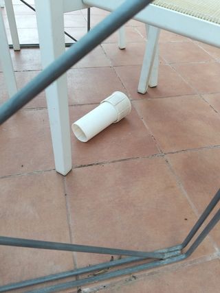 Base parasol blanca - plástico