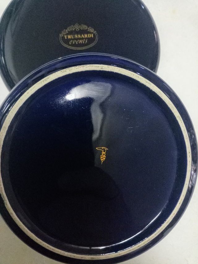 Scatola Trussardi - Porcellana blu e oro