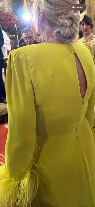 Vestido cóctel Rosa Clará amarillo