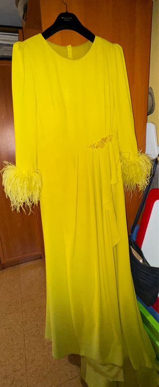 Vestido cóctel Rosa Clará amarillo