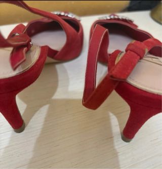 Zara Slingback tacchi rossi 38