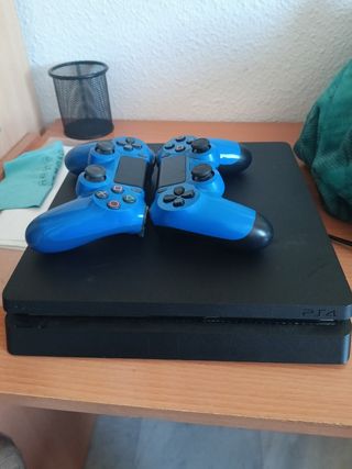 PS4 (PlayStation 4) - 2 mandos azules