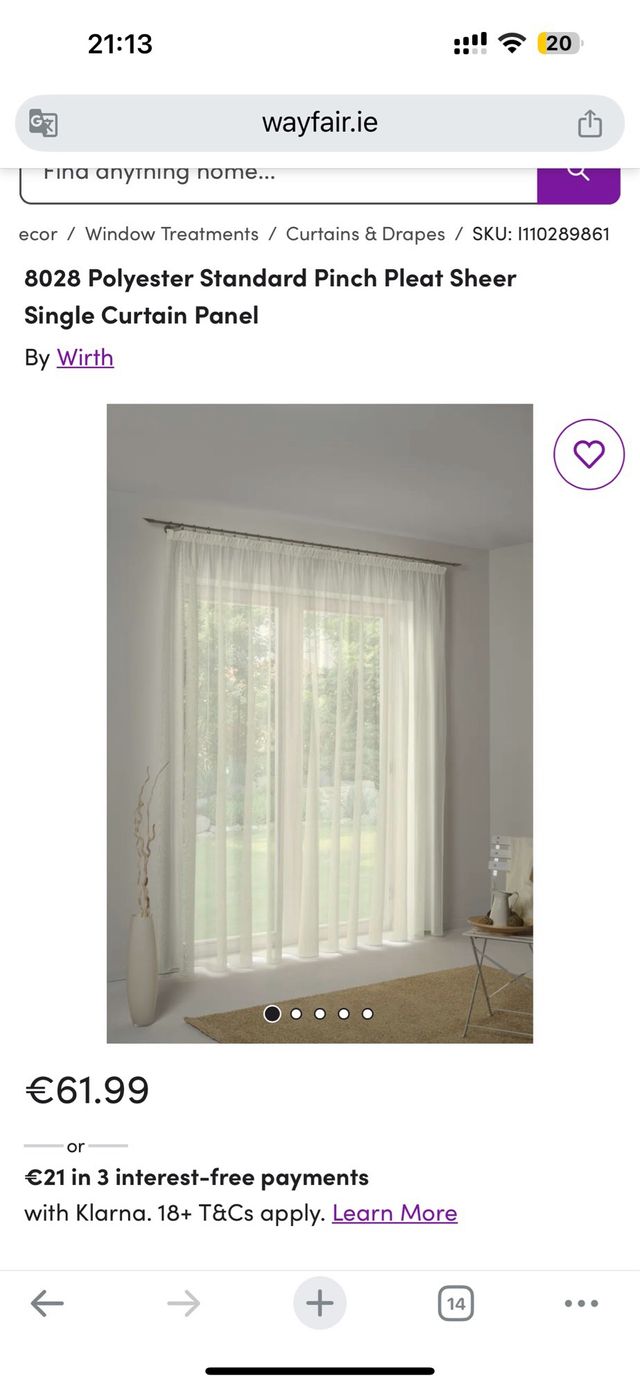 Tenda 120x300cm - Beige