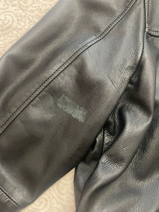 Chaqueta piel negra hombre