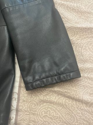 Chaqueta piel negra hombre