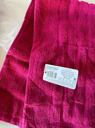 Lote de 2 alfombra de baño fucsia - Casa Selección