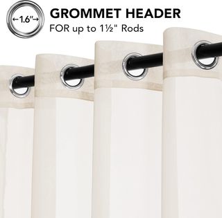 Cortinas de gasa blancas 145x140cm o 140x245cm