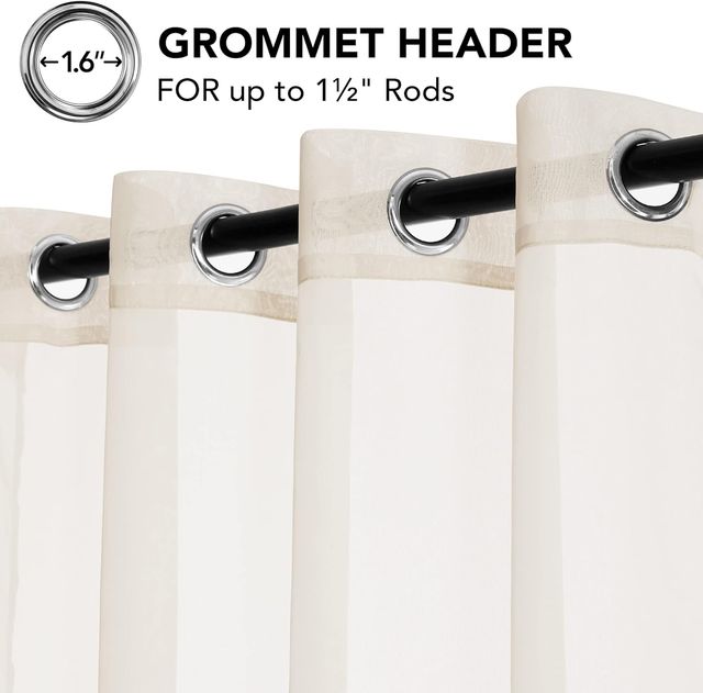 Cortinas de gasa blancas 145x140cm o 140x245cm