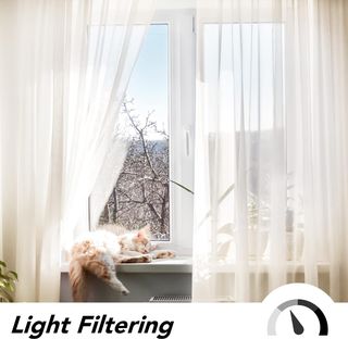 Cortinas de gasa blancas 145x140cm o 140x245cm