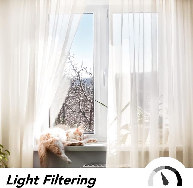 Cortinas de gasa blancas 145x140cm o 140x245cm