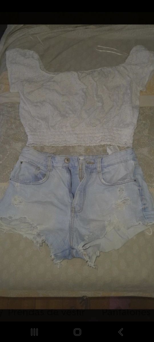 Lote Pantalon corto chica y top