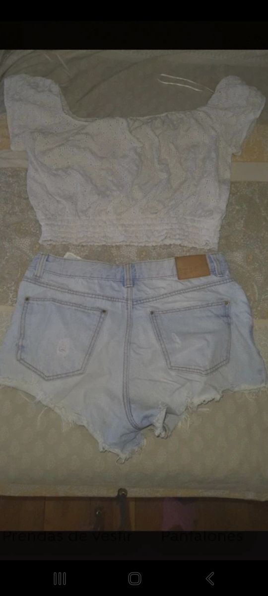 Lote Pantalon corto chica y top