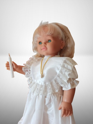 Muñeca comunión: Vestido blanco