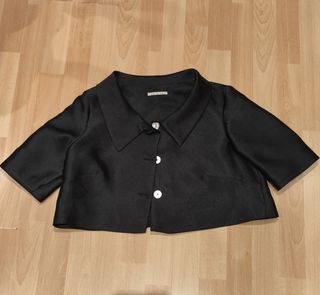 Chaqueta negra Erre de Raso